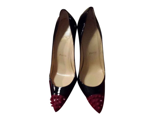Christian Louboutin Heels - 'Spike' Black Patent leather  ref.21843