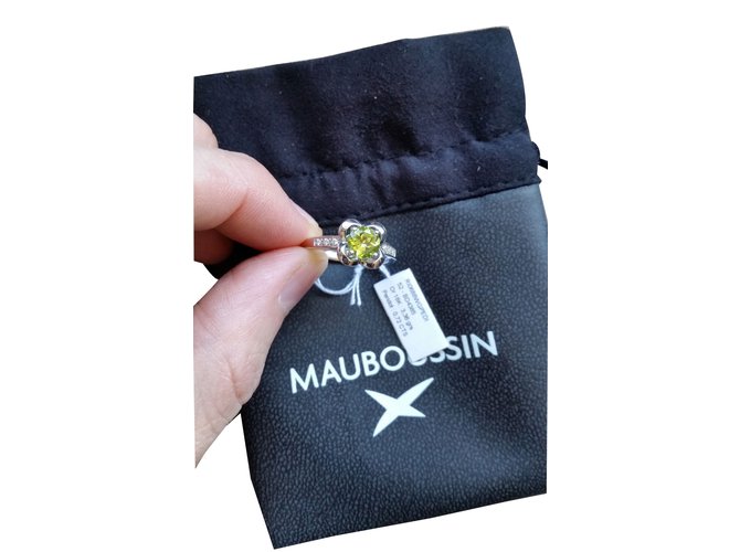 Mauboussin anillo Verde Oro blanco  ref.21875