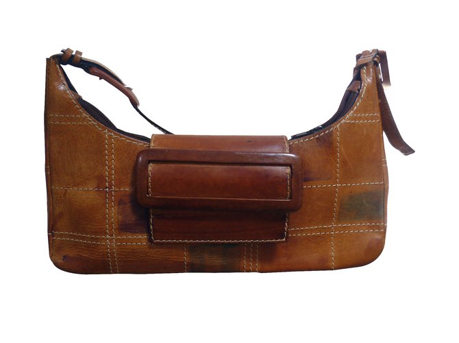 Autre Marque 'Claudio Orciani' Handbag Brown Leather  ref.21889