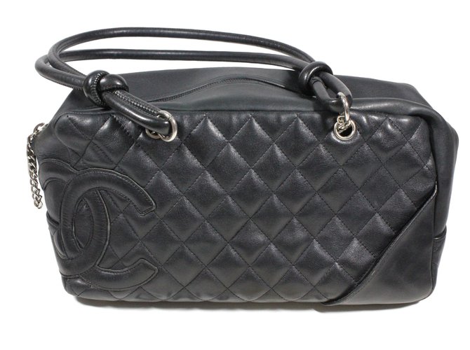 Chanel Cambon Black Leather  ref.21912