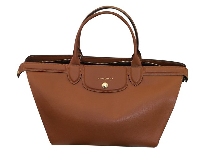 Longchamp Bolsa Caramelo Couro  ref.21945