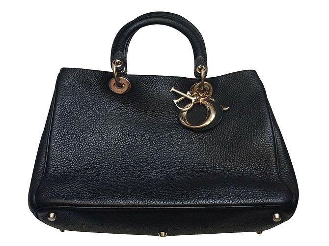 Borsa Christian Dior Diorissimo in pelle nera Nero