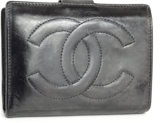 Chanel Purse Black Leather  ref.22028