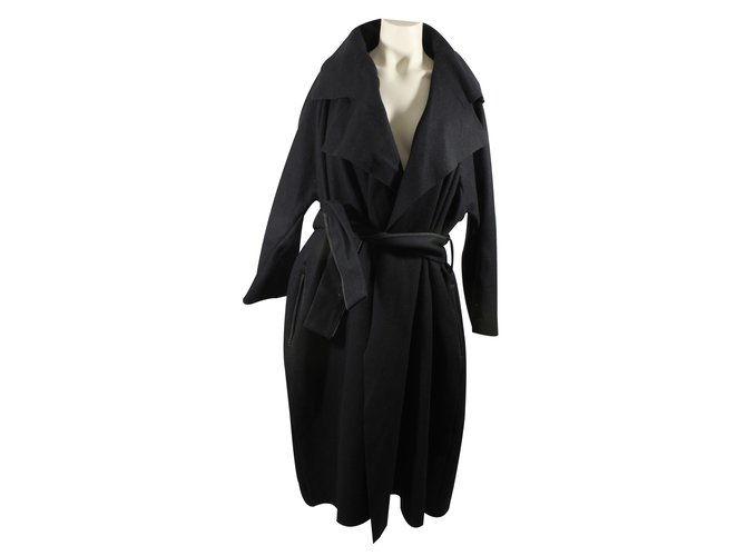 Avelon Coat Black Wool  ref.22052