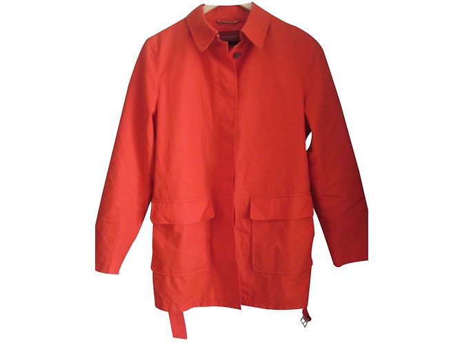Chaqueta Burberry London naranja de algodón