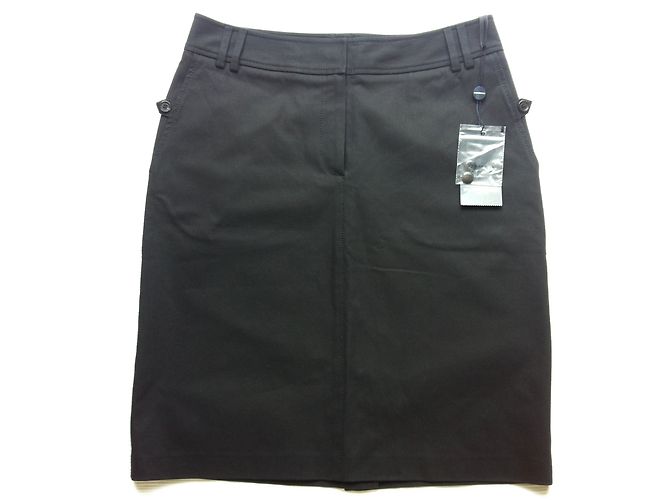 Gonna Burberry in cotone nera Nero
