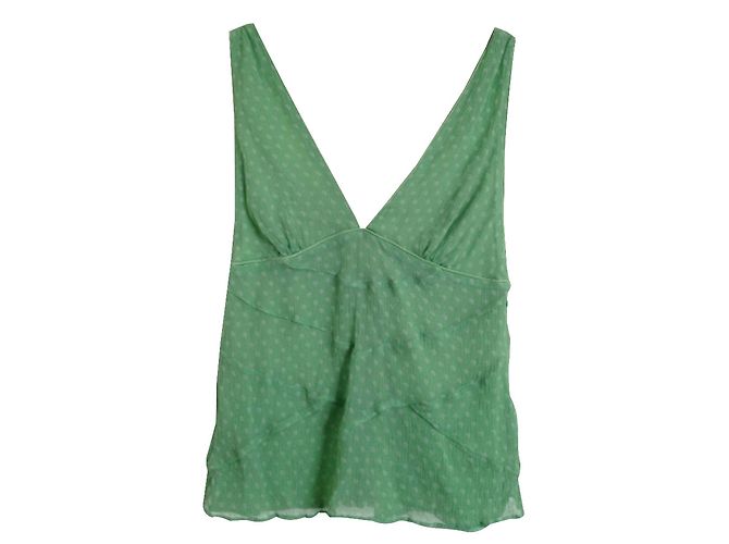 Marc Jacobs Top in seta verde