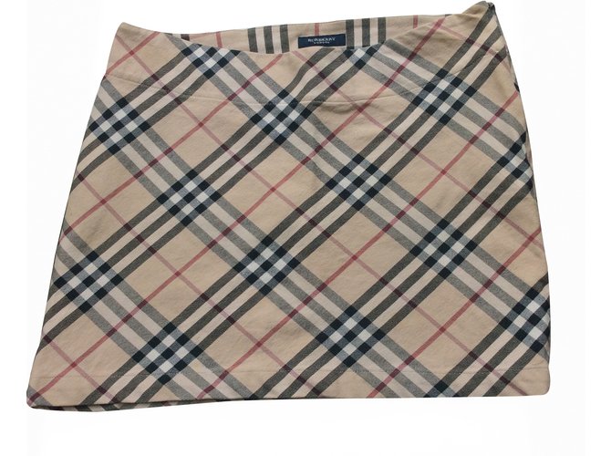 Burberry Skirt Beige Cotton  ref.22140