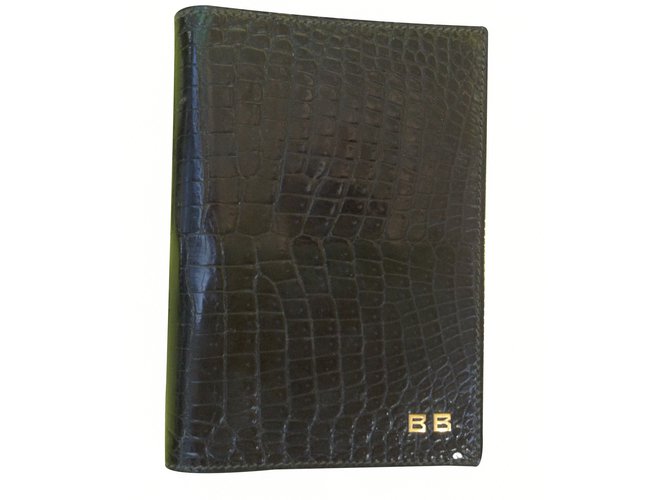 Hermès wallet Black Exotic leather  ref.22150
