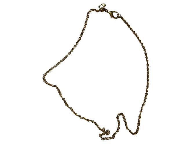 Collar Christian Dior Cadena de Metal Dorado CD
