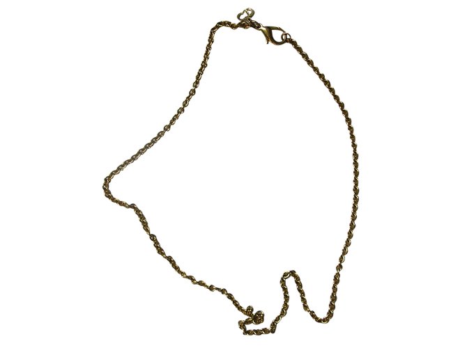 Christian Dior Necklace Golden Metal  ref.22152