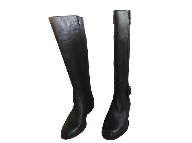 Anne Klein de Kurt Gieger - Botas de cuero negras Negro