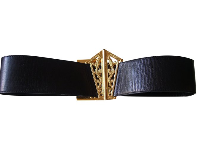 Chanel Belt Black Leather  ref.22268