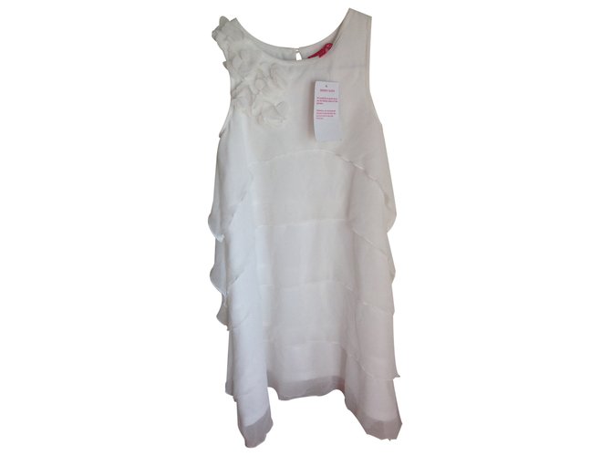 Autre Marque Dress White Polyester  ref.22273