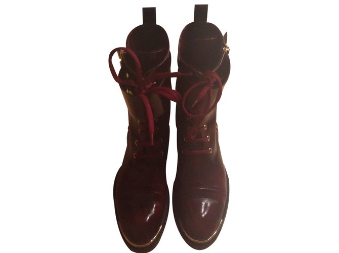 louis vuitton red boots