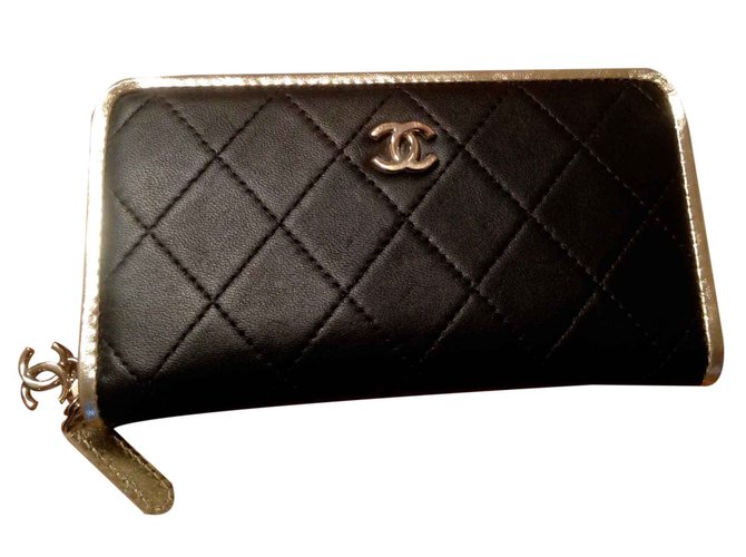 Chanel Purse Black Leather  ref.22293