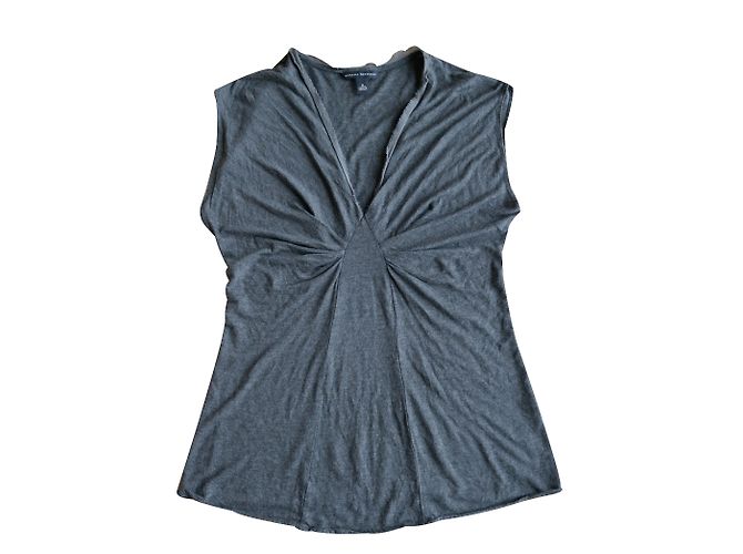 Top Banana Republic de algodón gris oscuro M Gris antracita
