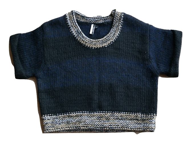 Topshop Strickpullover aus Wolle Blau M