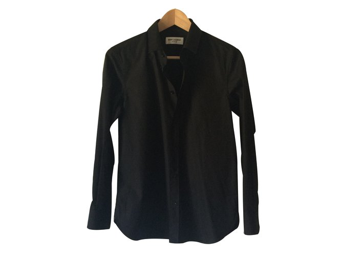 Saint Laurent Shirt Black Cotton  ref.22422