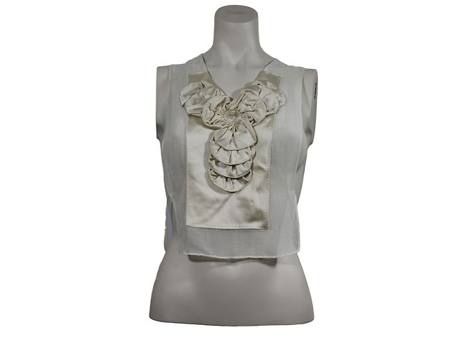 Top de seda Chloé Creme XS