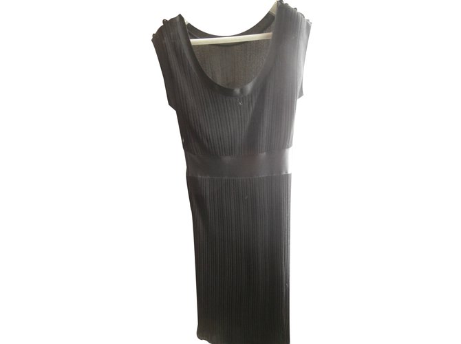 Chanel Kleid Schwarz Viskose  ref.22485