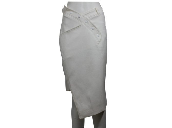 Christian Dior Asymmetrical skir Cream Cotton  ref.22514