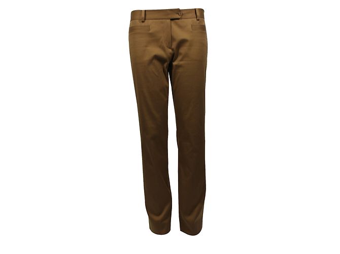 Pantalones de algodón Christian Dior Caramel Caramelo