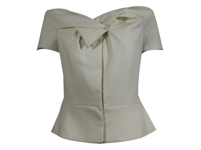 Christian Dior Cocktail top Crema Lana  ref.22520