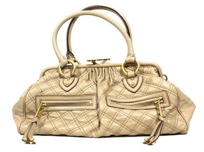 Marc Jacobs Stam Taupe Couro  ref.22537