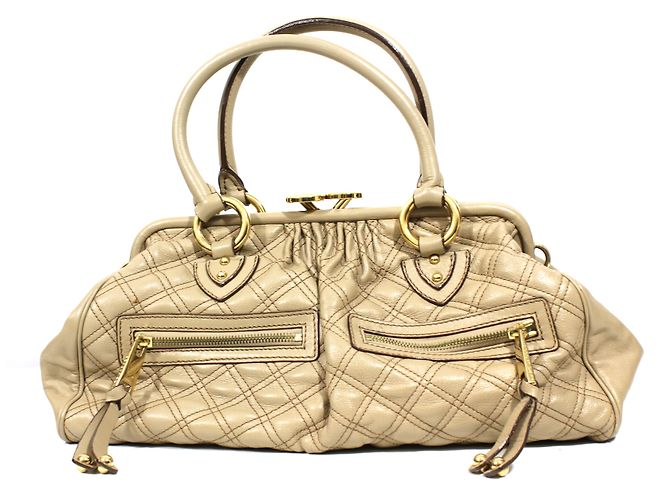 Marc Jacobs Stam Ledertasche Taupe