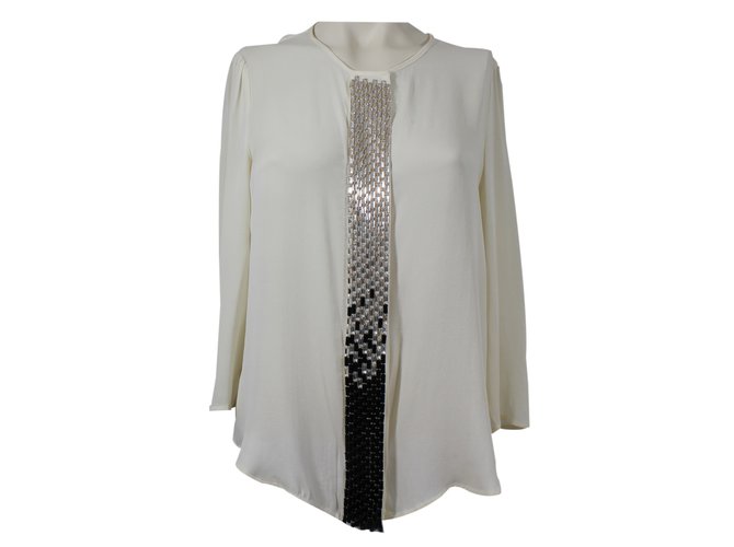 Tara Jarmon Silk blouse Cream  ref.22540