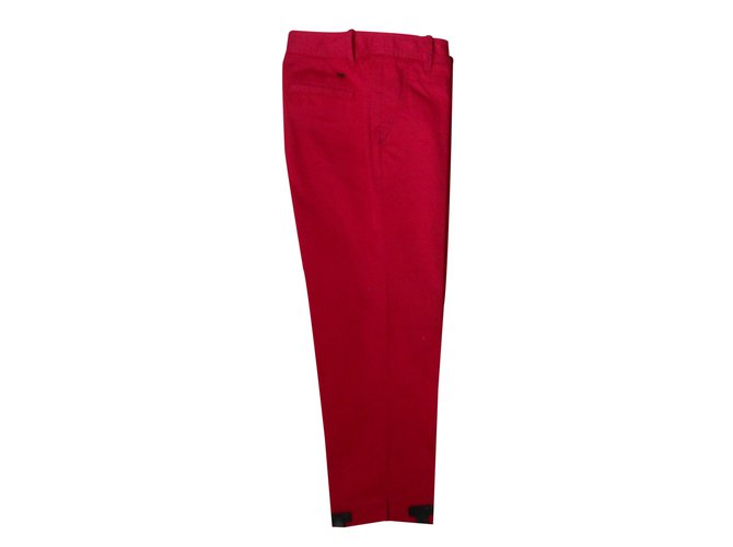 Tommy Hilfiger Trousers Red Cotton  ref.22546