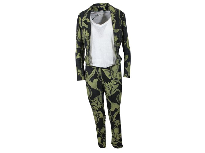Christian Lacroix Pants Suit Green Denim  ref.22597