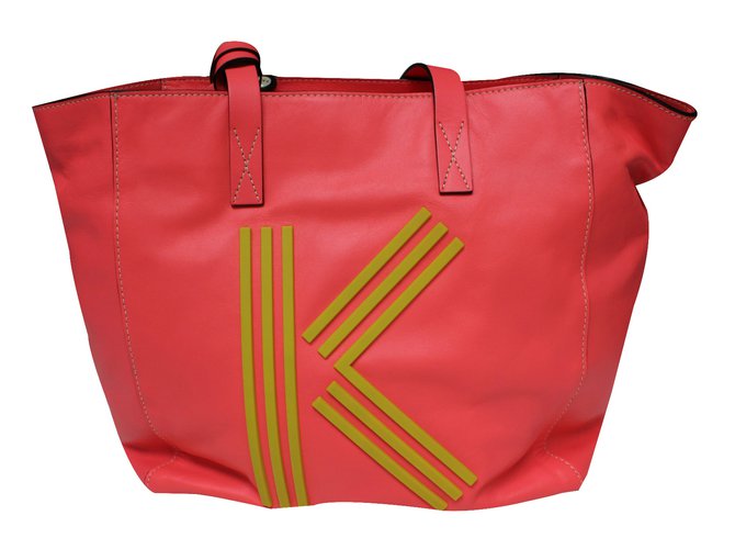 Kenzo Tote Pink Leather  ref.22608