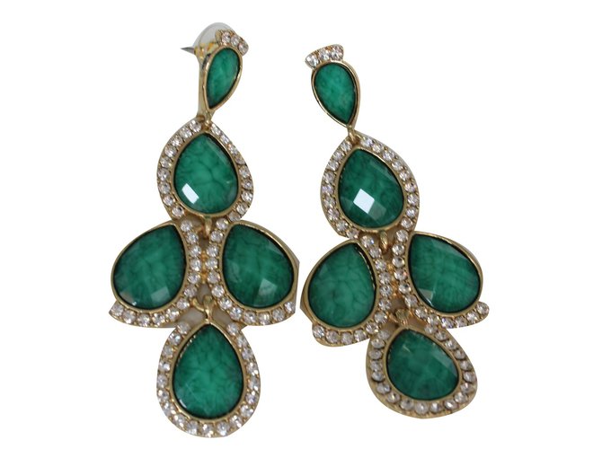 Amrita Singh 'Bangle Bangle' earrings Green  ref.22618