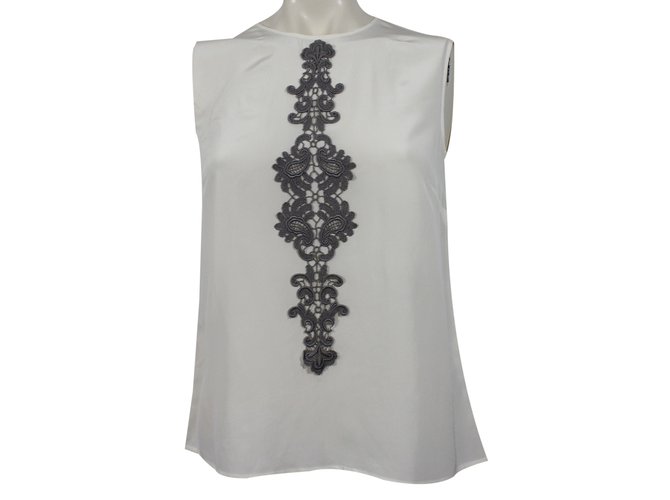 Dolce & Gabbana blusa Branco Seda  ref.22626
