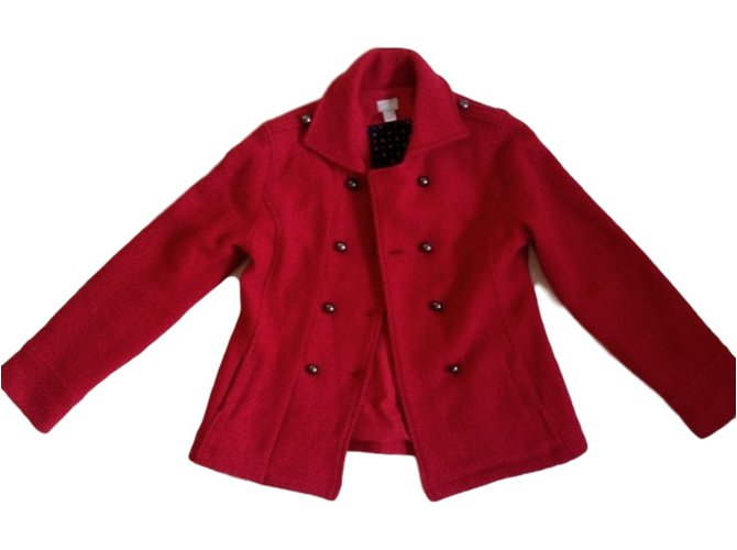 Cyrillus Coat Red Wool  ref.22712