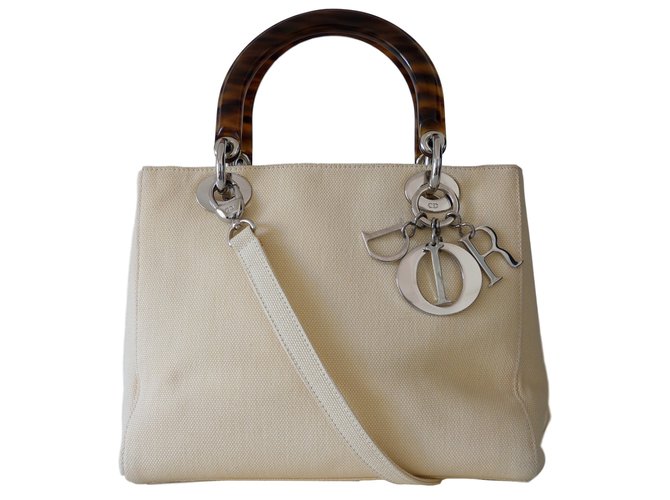 Dior Handbags Cream Cloth  ref.22725