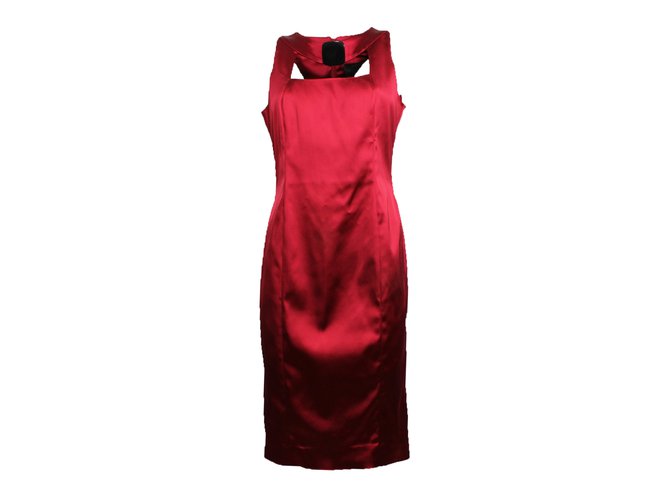 Max Mara vestido vermelho Elastano Poliamida Acetato  ref.22770