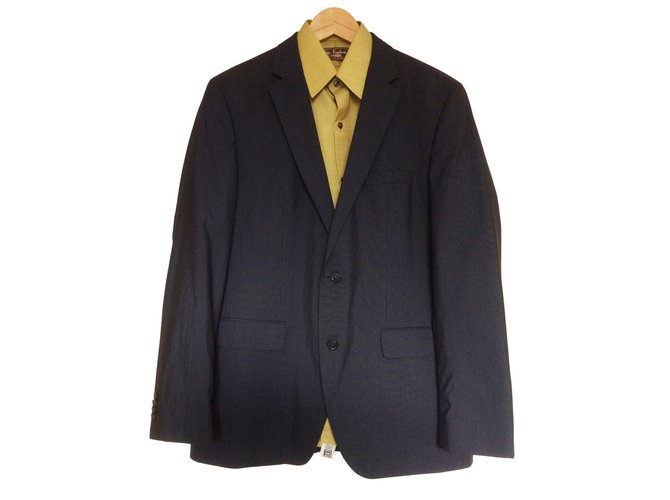 Hugo Boss James / Sharp 2 Trim Fit Wool-blend Suit Blue  ref.22800