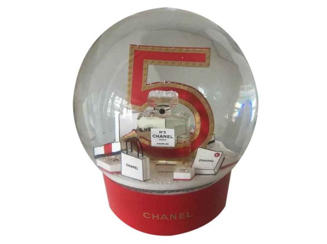 Chanel Snow Globe Misc Glass Red Ref40479 Joli Closet