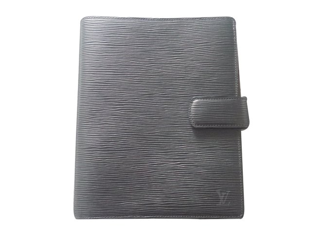 Louis Vuitton Diary Black Leather  ref.22829