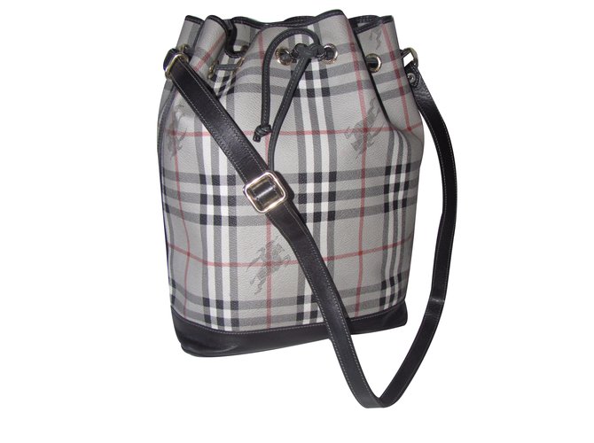 Burberry Handbag Grey Leather  ref.22830
