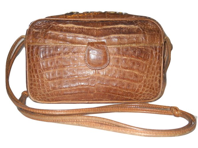 Chloé Saco de crocodilo Marrom Couros exóticos  ref.22860