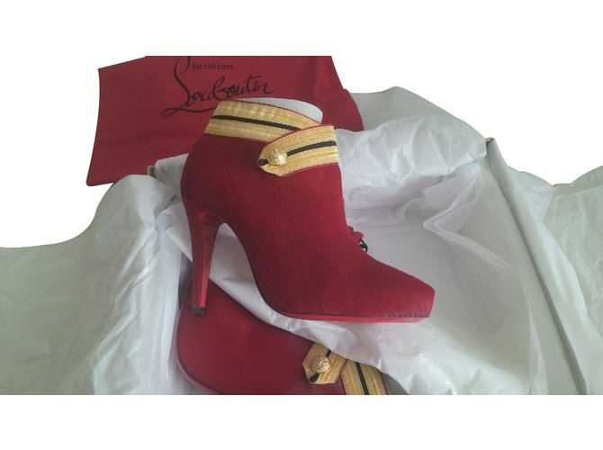Christian Louboutin Ankle Boots Red  ref.22884