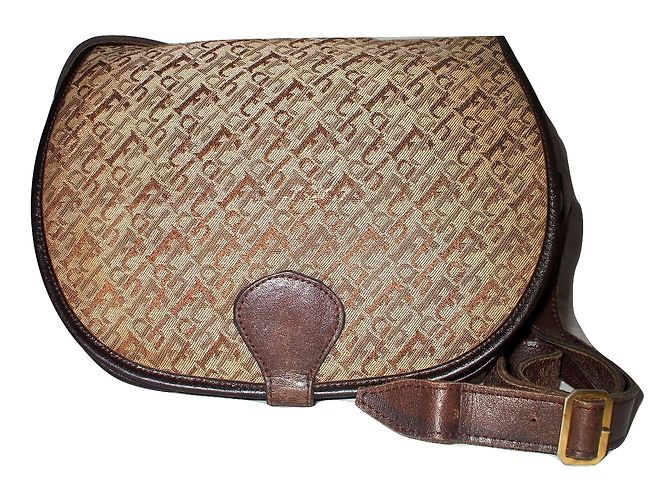 Bolso Jacques Fath de Tweed Marrón Castaño