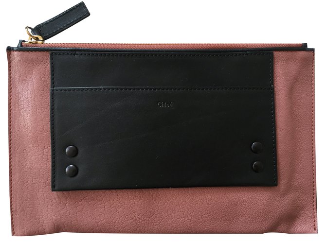 Chloé Clutch bag Pink Leather  ref.22927