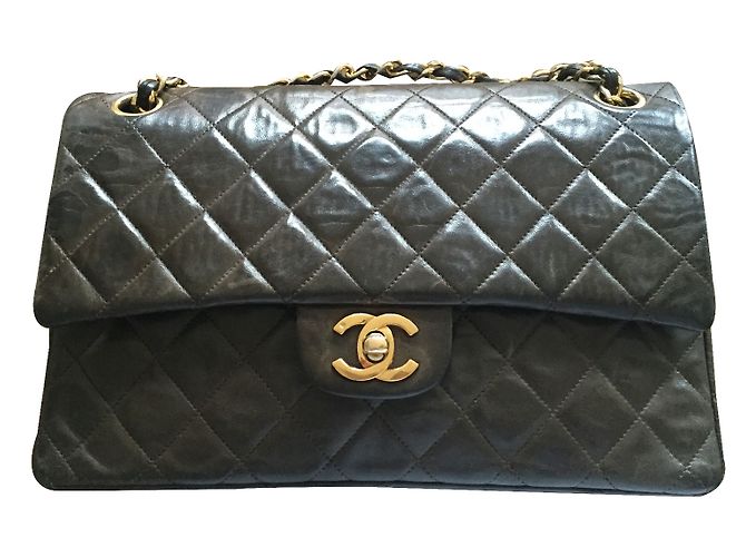 Timeless Chanel Klassisches Medium 2.55 gefütterte Flap Bag Kastanie Lammfell