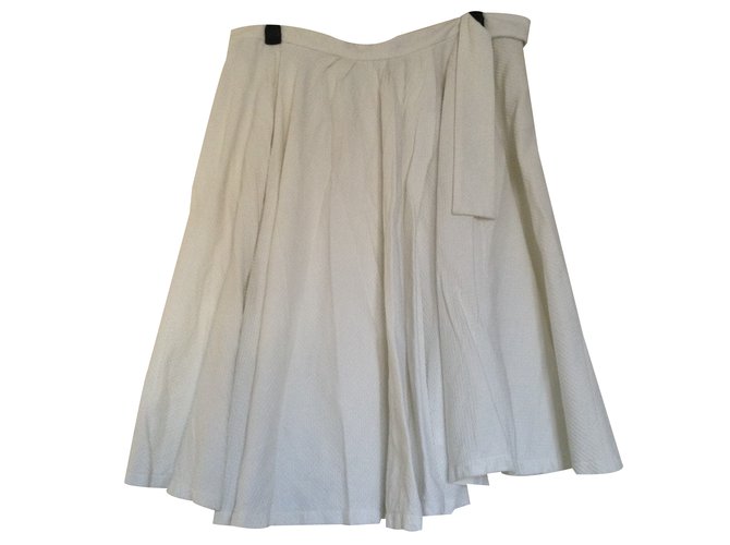 Prada Skirt White Cotton  ref.22949