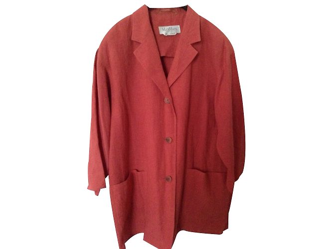 Max Mara Leinen Blazer Himbeerrosa Pink